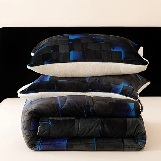 Winter Warm Velvet Quilt Set 2/3pcs Super Soft Thick