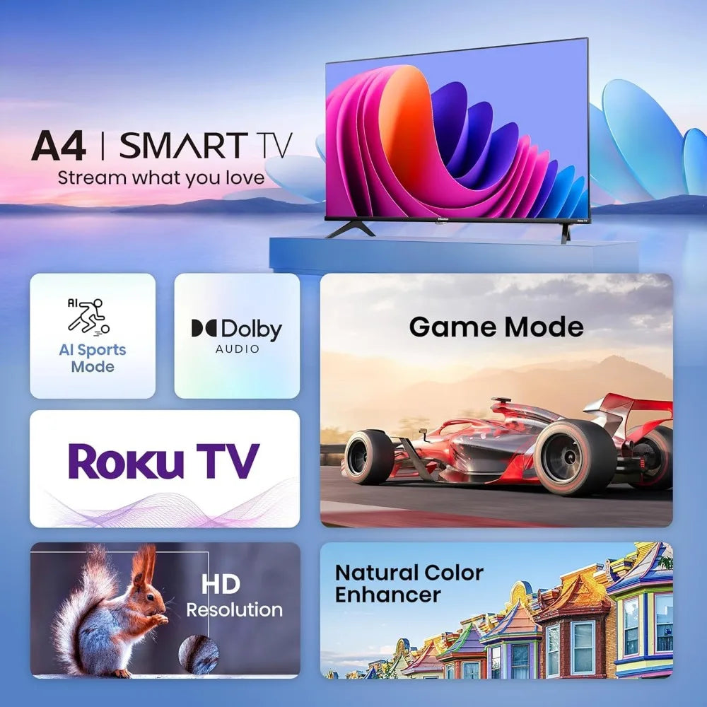 dutcheshomeliving 32 inch smart roku tv front view