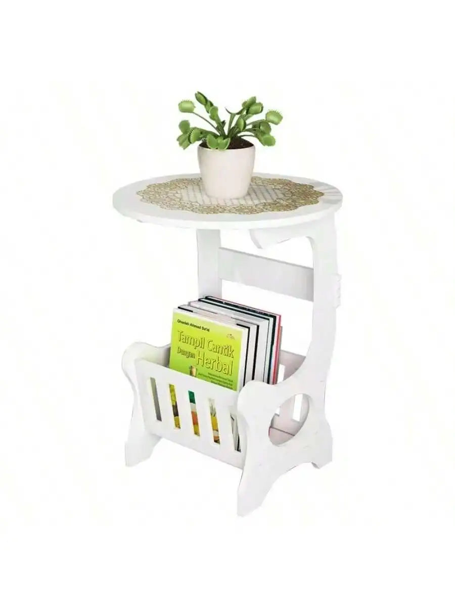 Multi Functional Bedside Table With Book And Magazine Storage