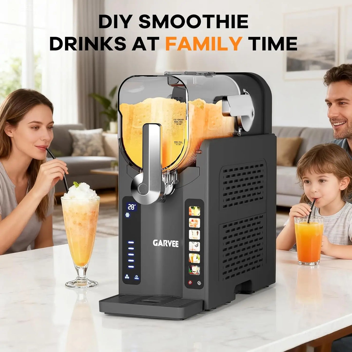 Slushie Machine with LED Display & 6 Pre-Set Programs