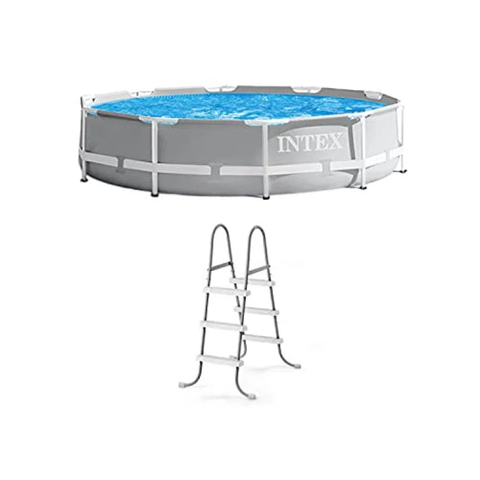 26701EH Prism Frame Above Ground Swimming Pool Set 10ft x 30in with 330 GPH Filter Pump and Removable Pool Ladder Ideal for Bac