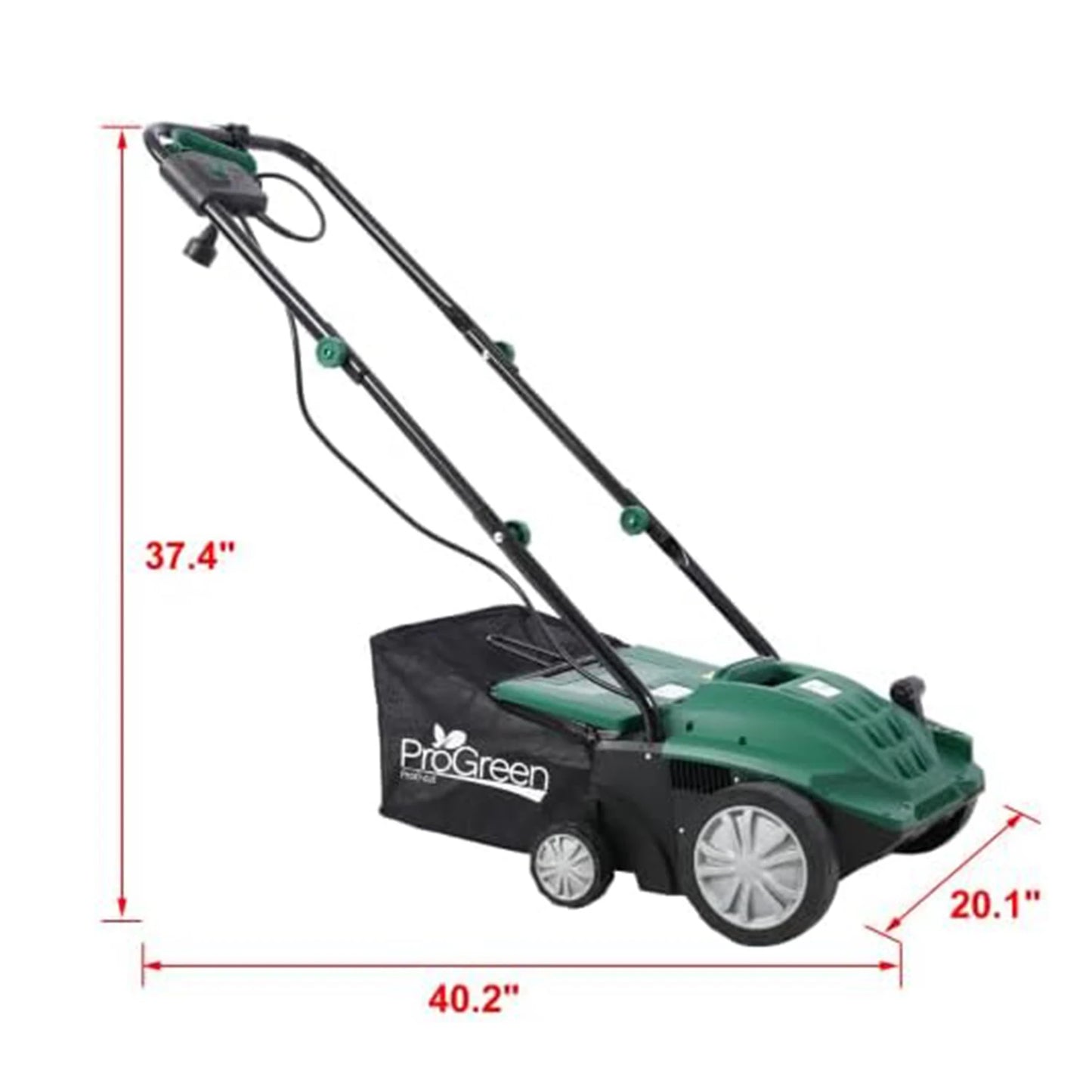 2-in-1 Electric Garden Scarifier & Dethatcher 15AMP Detachable Bag