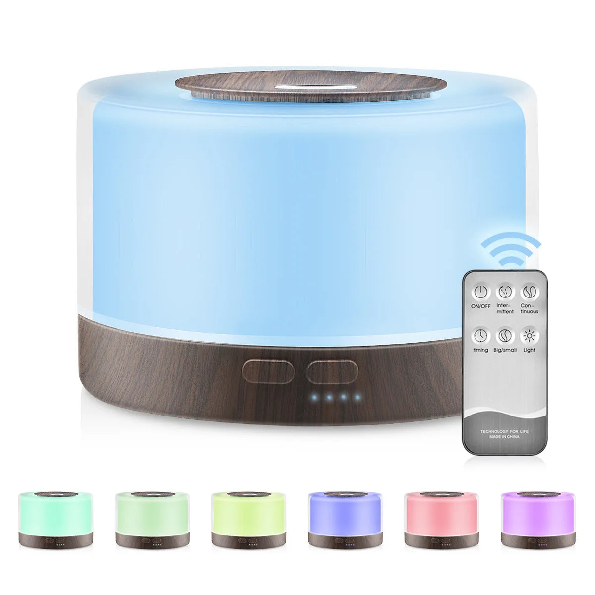Ultrasonic Essential Oil Diffuser 550ml with 7 colors LED night lights Cool Mist