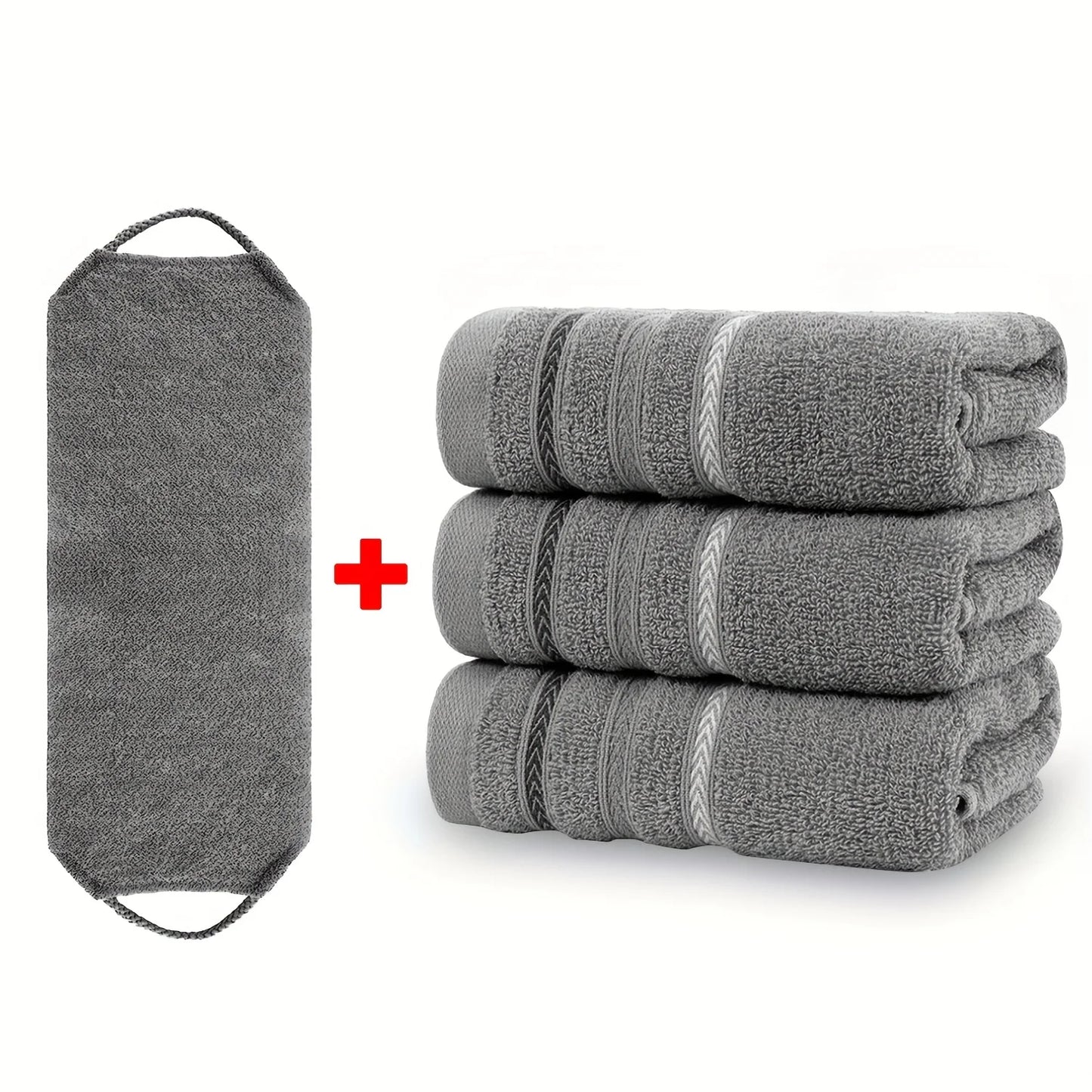 100% Cotton Face Towels 4 Pack, Luxury Quick Dry Absorbent