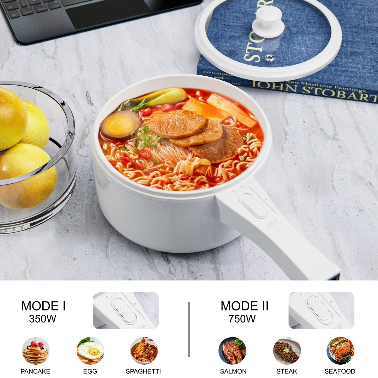 Hot Pot Electric  Steamer, Non-Stick Fryer Pan l