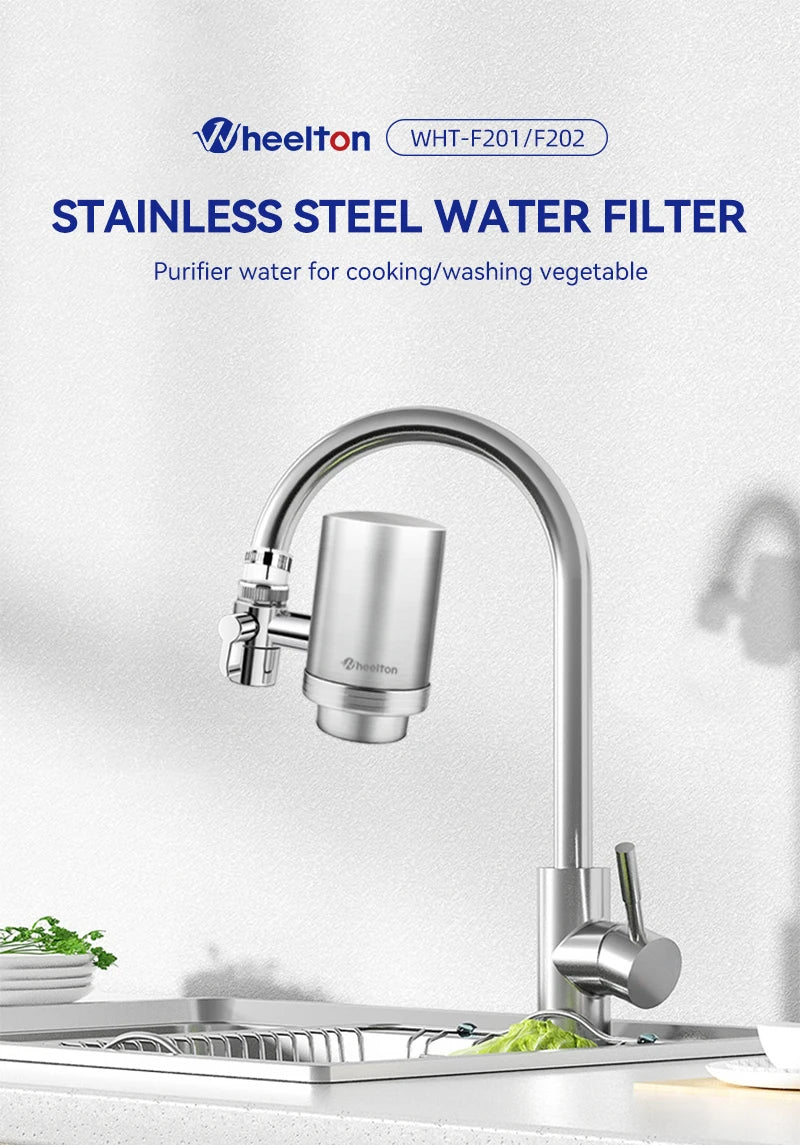 Wheelton Stainless Steel Kitchen Tap Purifier Faucet Water Filter