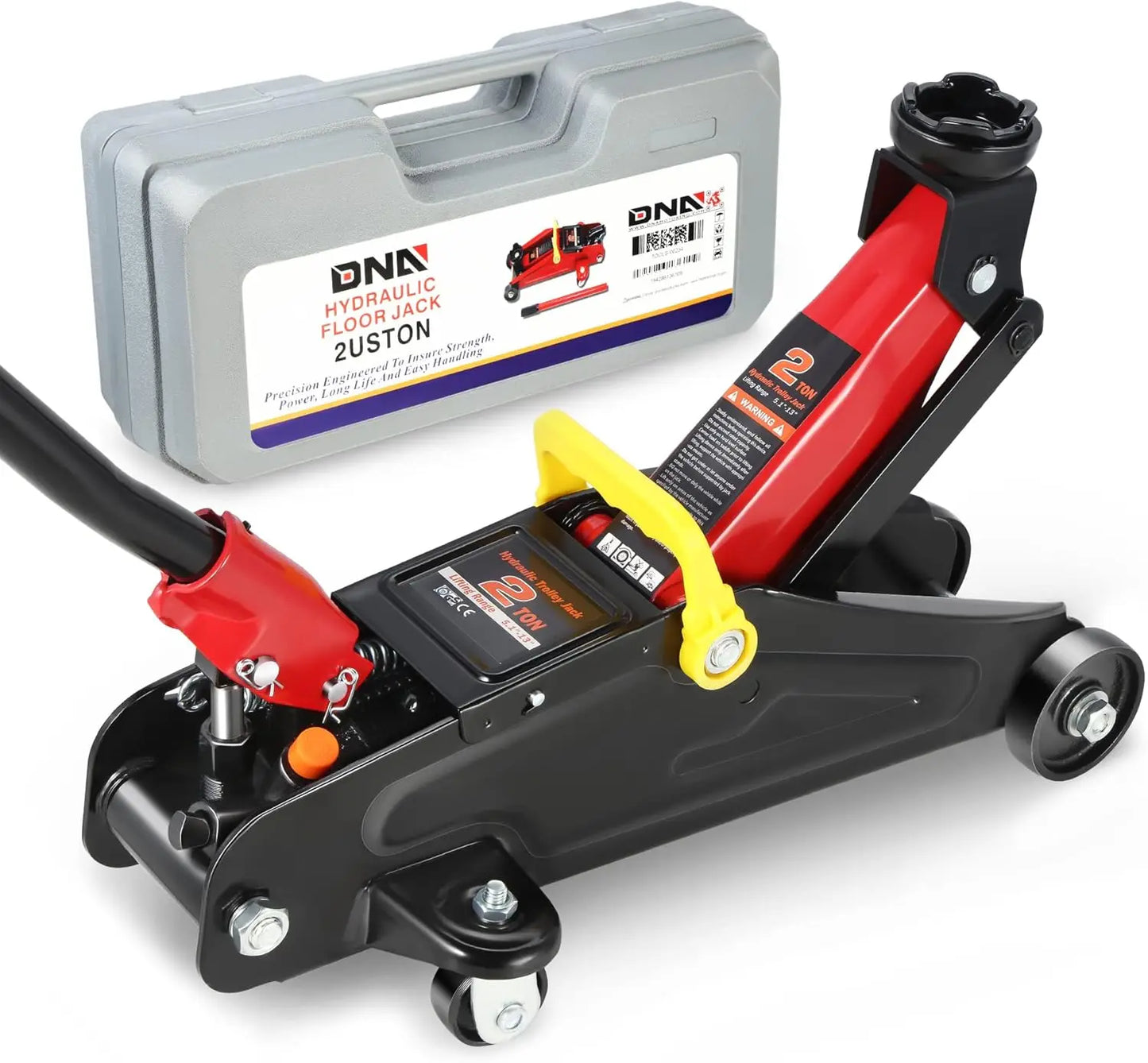 2 Ton Hydraulic Trolley Floor Jack, 4000 lbs Capacity, Lifting Range 5.1-13 Inches, Black