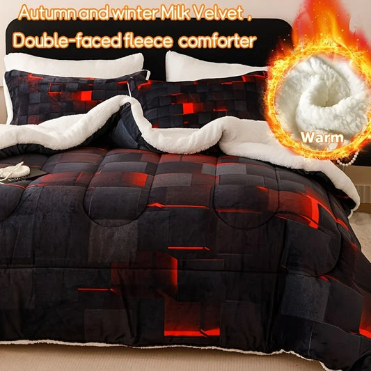 Winter Warm Velvet Quilt Set 2/3pcs Super Soft Thick