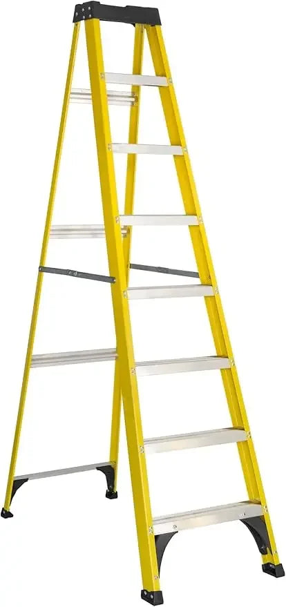 Extended Reach Fiberglass Step Ladder with 12-Foot Reach and 250-Pound Capacity