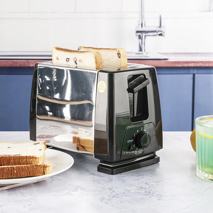 Compact Bread  Portable Stainless Steel Wide Slot 2 Slice Toaster