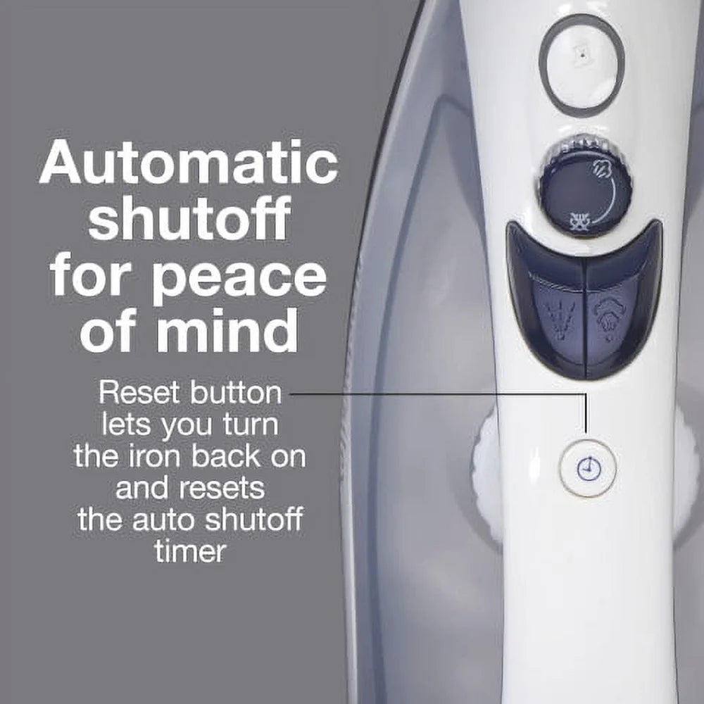 Nonstick Steam Iron with Adjustable Settings  Auto Shutoff