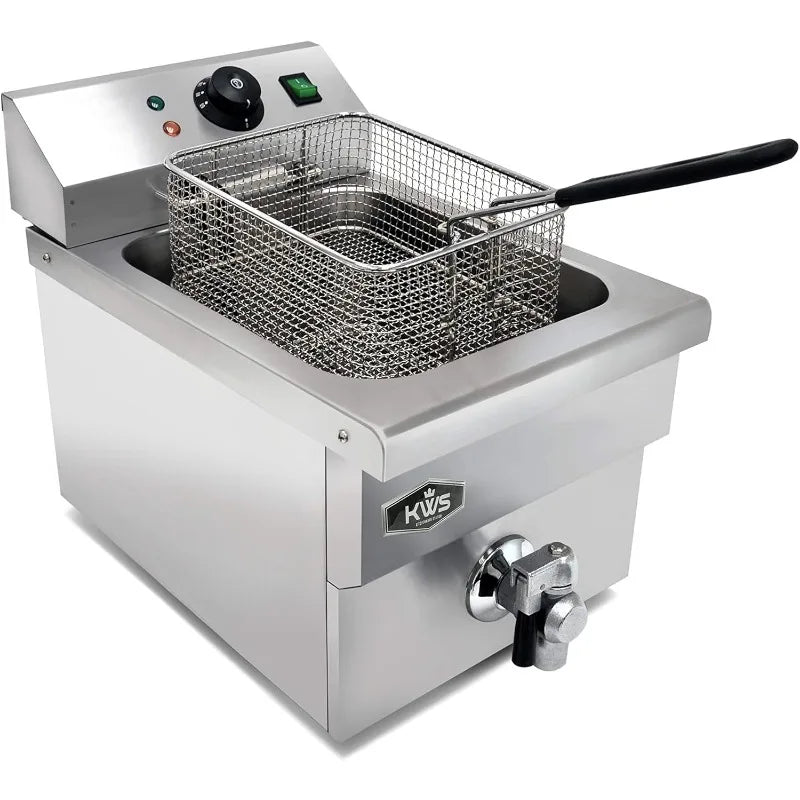 Electric Compact Deep Fryer Stainless Steel for Home