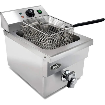 Electric Compact Deep Fryer Stainless Steel for Home