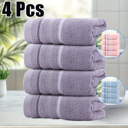 100% Cotton Face Towels 4 Pack, Luxury Quick Dry Absorbent