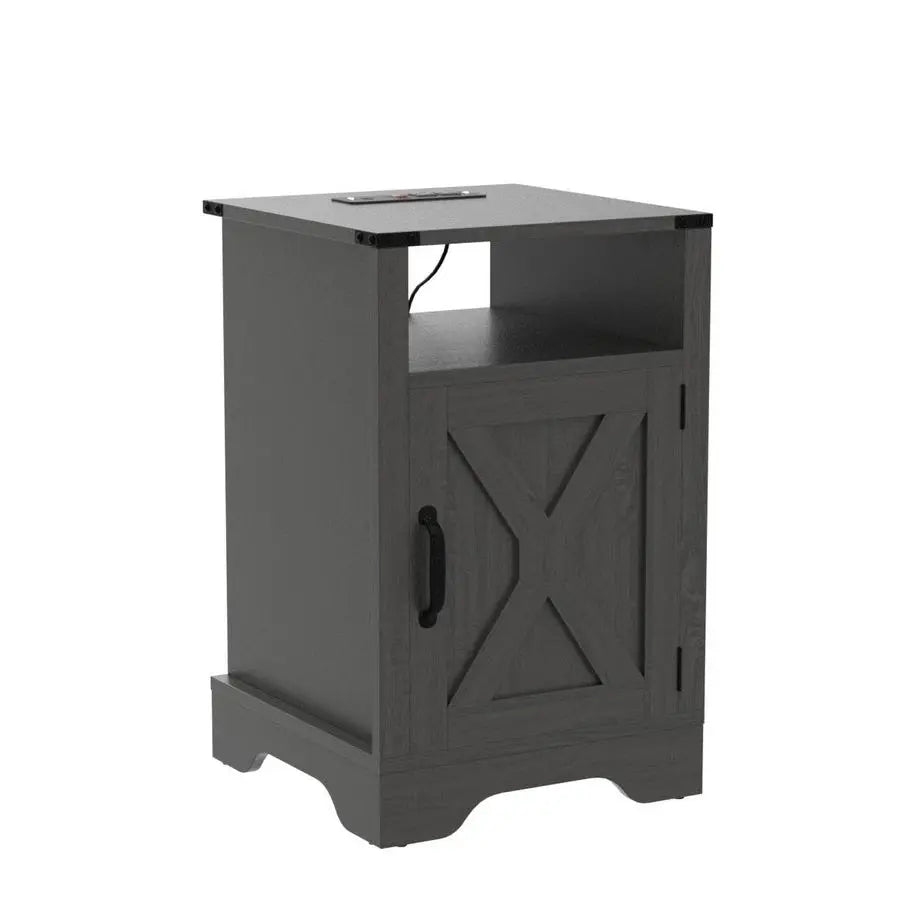 “dutcheshomeliving station end table dark grey 16x16x25”