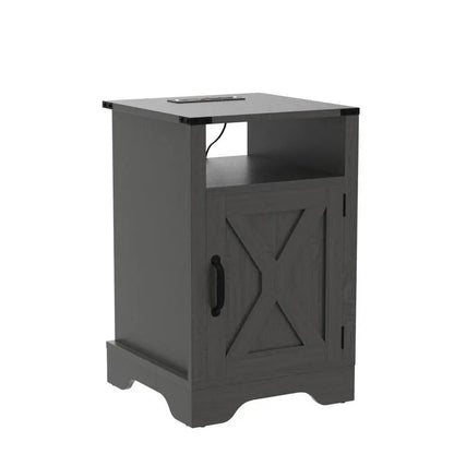 “dutcheshomeliving station end table dark grey 16x16x25”