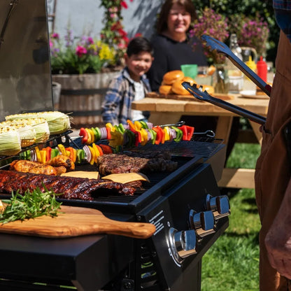 Nexgrill 3-Burner Propane Gas Grill with Side Shelves, 27,000 BTU