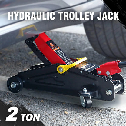 2 Ton Hydraulic Trolley Floor Jack, 4000 lbs Capacity, Lifting Range 5.1-13 Inches, Black