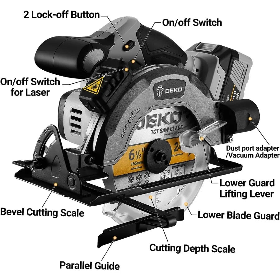 dutcheshomeliving 20V cordless circular saw front view