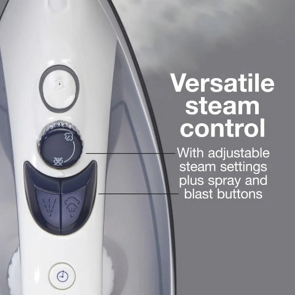 Nonstick Steam Iron with Adjustable Settings  Auto Shutoff