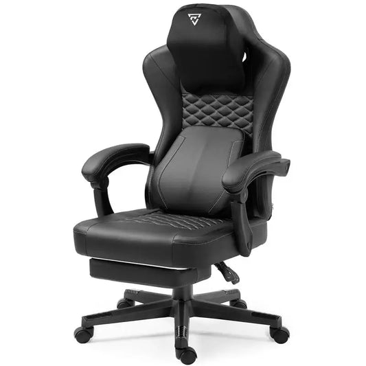 Ergonomic Gaming Chair with Heated Massage Lumbar Support,