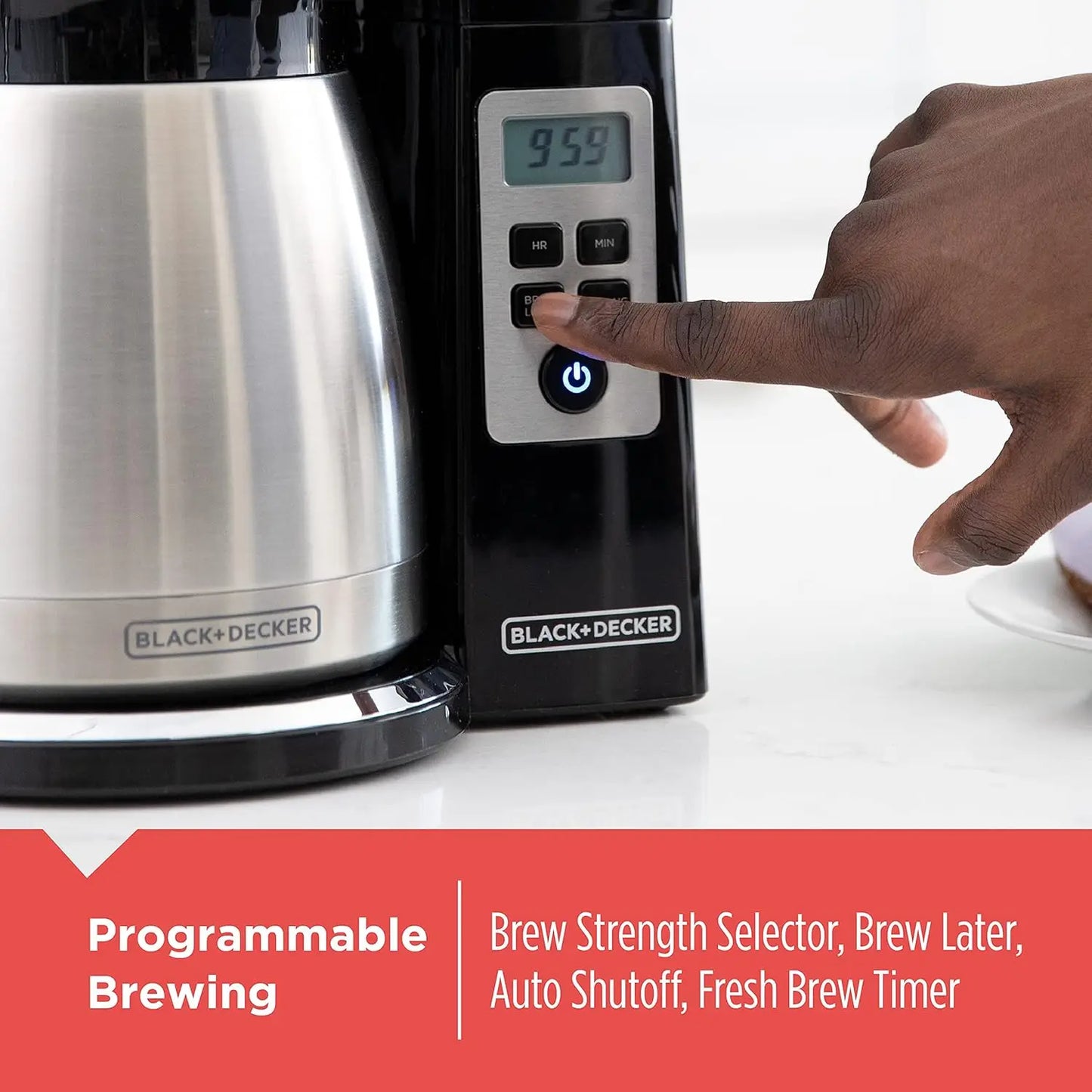 12 Cup Thermal Programmable Coffee Maker with Brew Strength