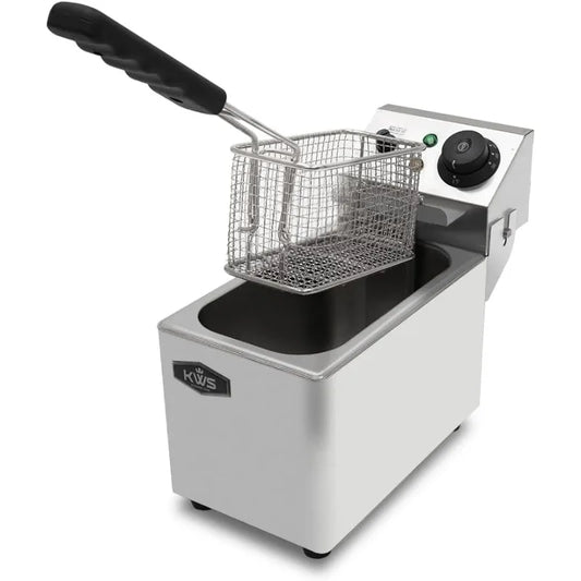 Electric Compact Deep Fryer Stainless Steel for Home