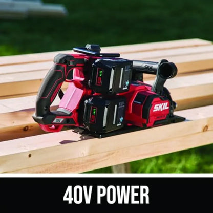 2x20V PWR CORE 20 Brushless 7-1/4 Rear Handle Circular Saw Kit Includes Two 5.0Ah Batteries and Dual Port Auto PWR Jump Ch