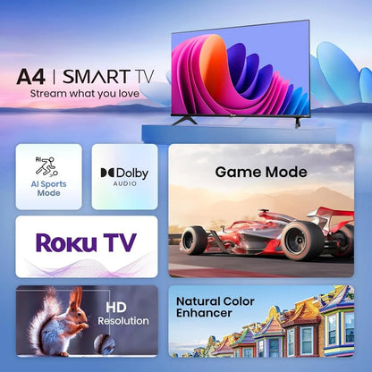 dutcheshomeliving 32 inch smart roku tv front view