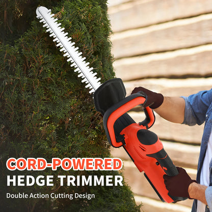 Cordless Hedge Trimmer 22-Inch Electric with 3.0Ah Battery Charger