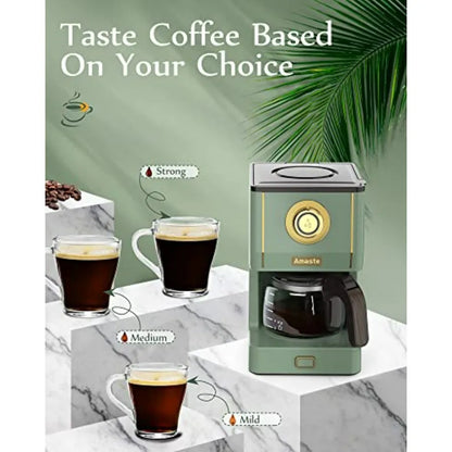 DutchesHomeLiving retro drip coffee maker with glass pot reusable filter