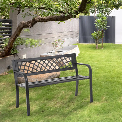 Garden Bench,OutdoorPatio Bench with Mesh Pattern