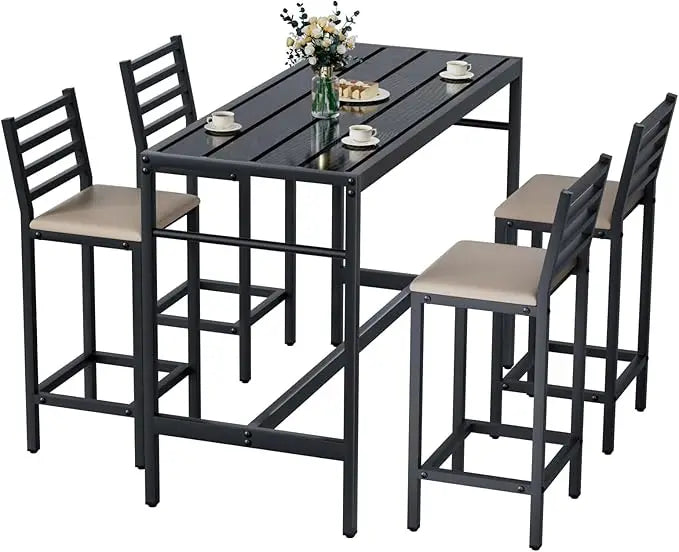 2025new-5-Piece Outdoor Patio Bar Set
