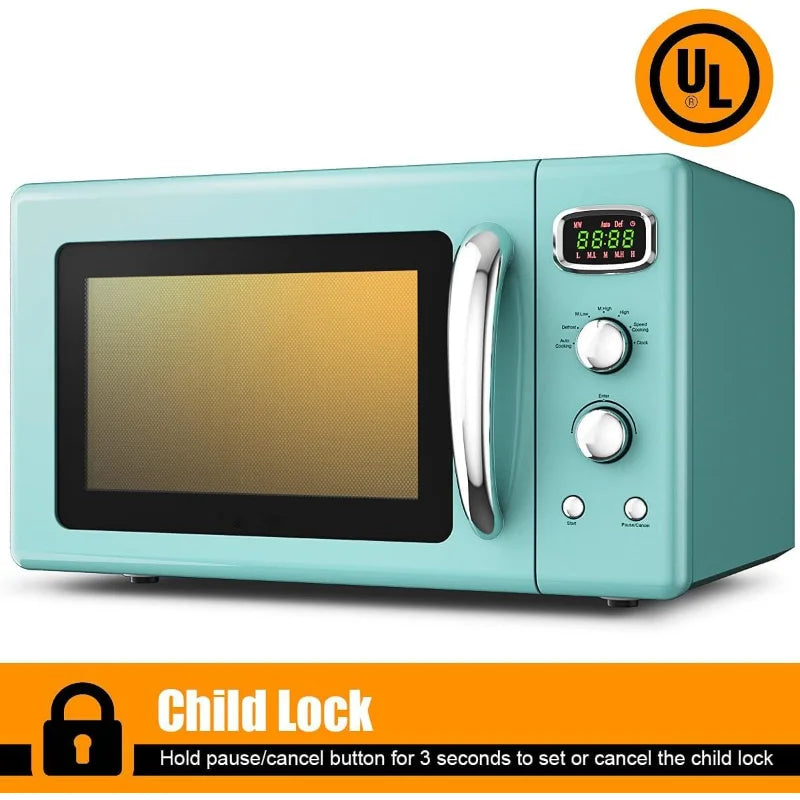 MAT EXPERT 0.9 Cu.ft Compact Microwave Oven,  w/Glass Turntable