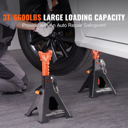 SucceBuy Jack Stands 3/6 Ton Capacity Car Double Locking Adjustable Height for lifting SUV Pickup Truck Car UTV ATV