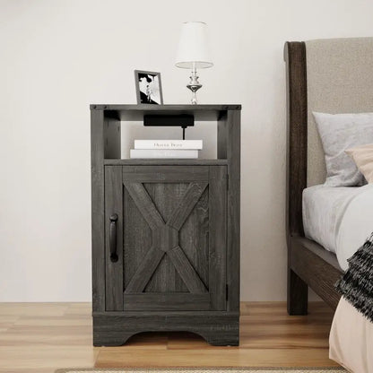 “dutcheshomeliving station end table dark grey 16x16x25”