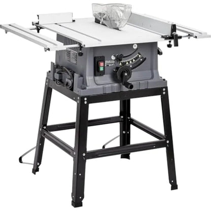 Table Saw 10 Inch 15 Amp 5000RPM Powerful Tablesaw With Stand and Protective Cover 36 X 25 Inch Tabletop Saw 90° Cro