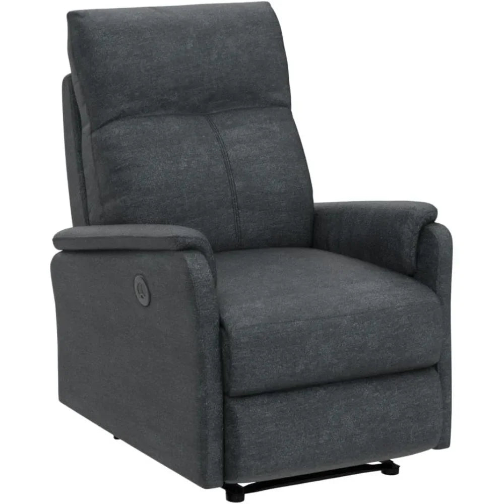 Electric Power Recliner with USB Ports Breathable Fabric