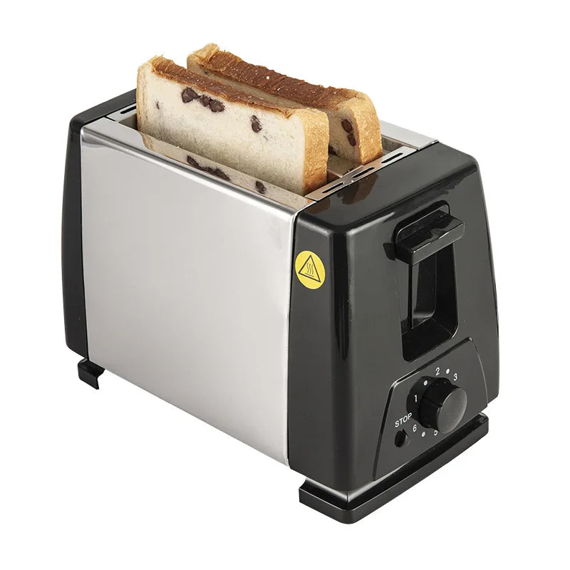 Compact Bread  Portable Stainless Steel Wide Slot 2 Slice Toaster