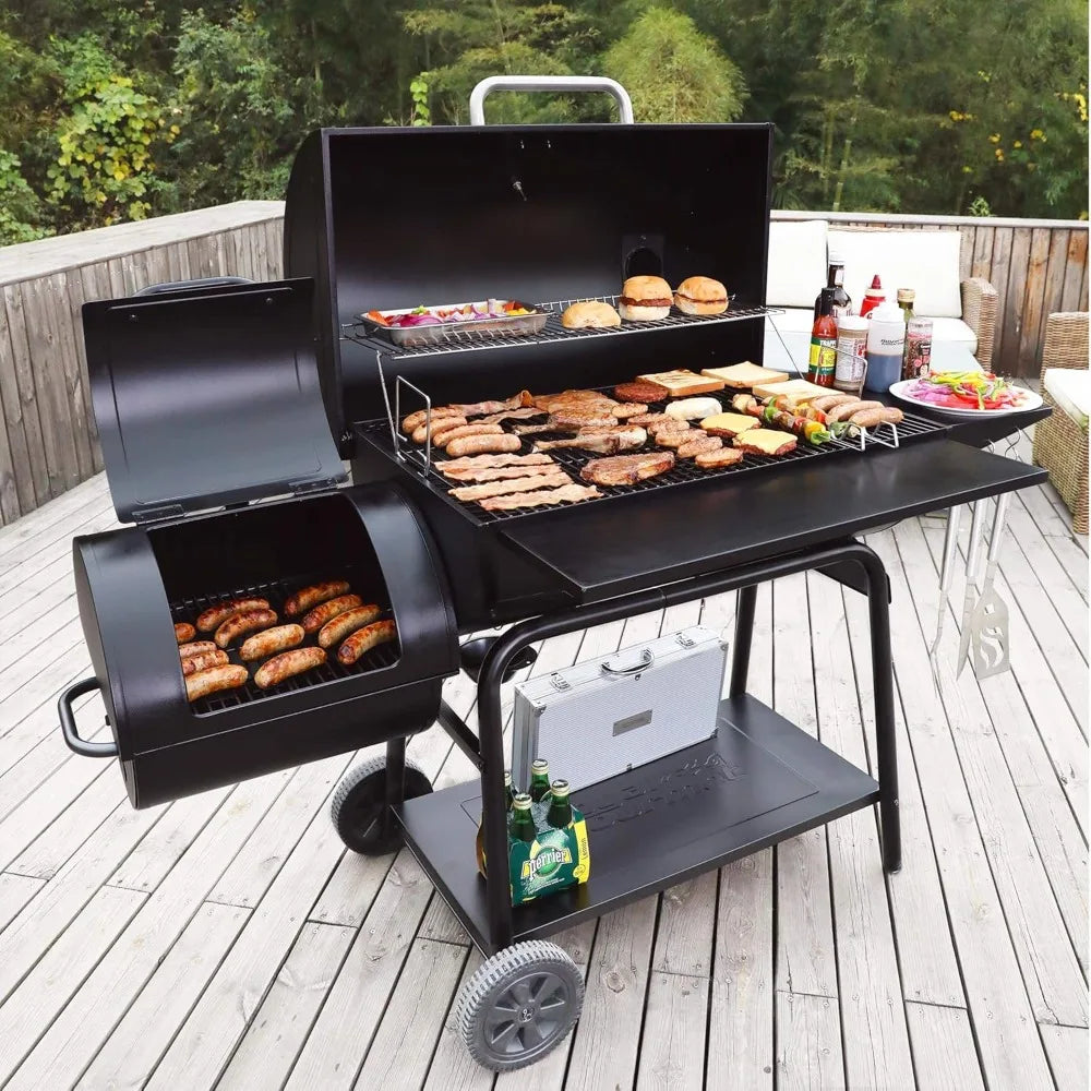 \ Charcoal Grill and Smoker, Outdoor BBQ Grill with 1200 Sq. In. Cooking Area