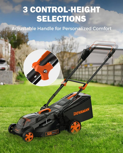 DOVAMAN 40V Brushless Lawn Mower, 16" Deck, 4Ah Battery,