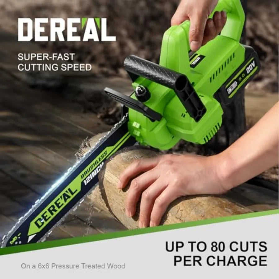 Cordless Electric Chainsaw for 12-Inch Dual-Mode Chain Saw with 20V Battery