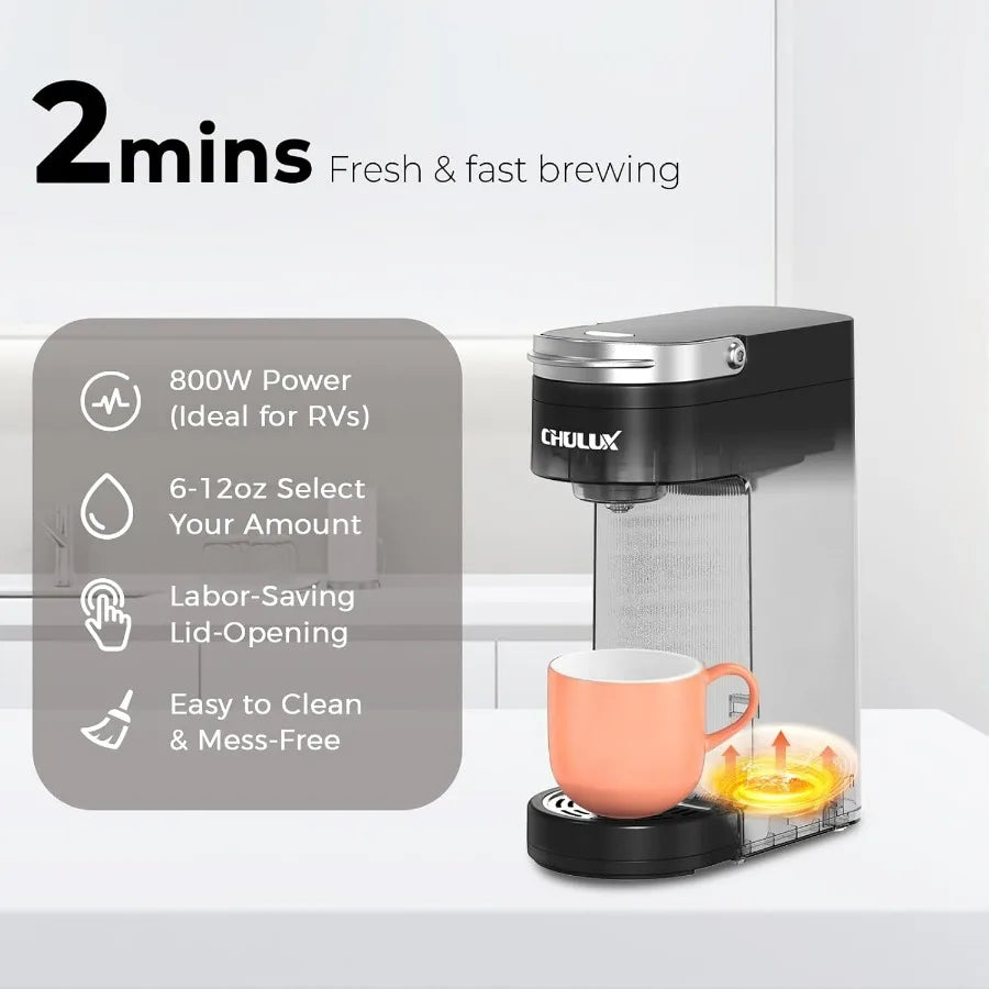 DutchesHomeLiving slim single serve coffee maker for K pods compact design