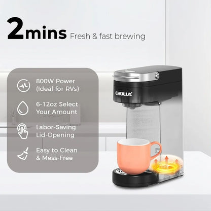 DutchesHomeLiving slim single serve coffee maker for K pods compact design