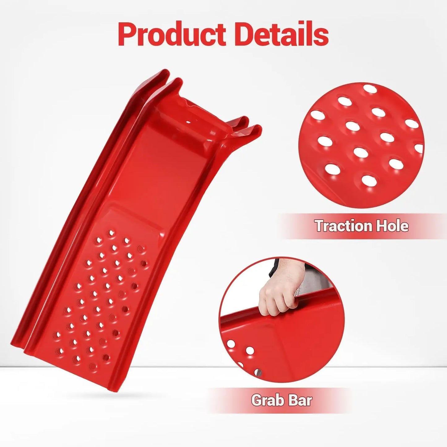 2 Ton Heavy Duty Solid Steel Car Ramps, 2-Pack 8" Lift  , 4000 LBS Capacity Per Ramp