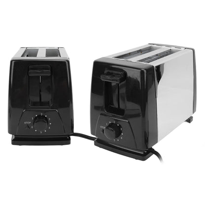 Compact Bread  Portable Stainless Steel Wide Slot 2 Slice Toaster