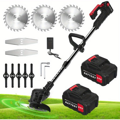 Electric Weed Wacker, 24V 1500MAh Battery Operated, 3-in-1 Lightweight