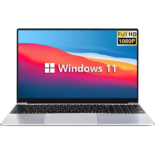 Windows 11 Pro 15.6" Laptop Computer Intel Celeron Fingerprint Unlock Notebook