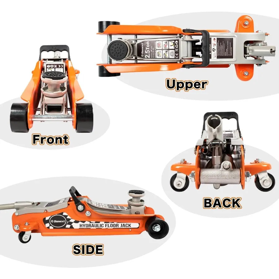 2.5 Ton Low Profile Racing Floor Jack with Heavy Duty Steel Construction