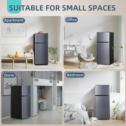 4.2 Cu.Ft Small Refrigerator with Freezer,Energy-Efficient, Large Capacity,